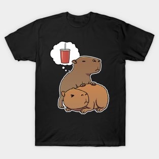 Capybara thirsty for a Soda Drink T-Shirt